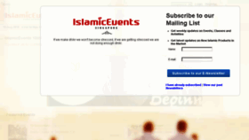 What Islamicevents.sg website looked like in 2018 (5 years ago)
