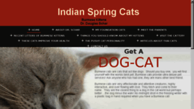 What Indianspringcats.com website looked like in 2018 (5 years ago)