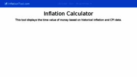 What Inflationtool.com website looked like in 2018 (5 years ago)