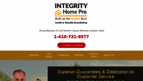 What Integrityhomepro.com website looked like in 2018 (5 years ago)