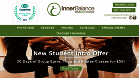 What Innerbalancemindbody.com website looked like in 2018 (5 years ago)