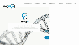 What Imagia.com website looked like in 2018 (5 years ago)