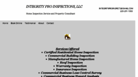 What Integrityproinspections.com website looked like in 2018 (5 years ago)