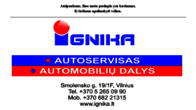 What Ignika.lt website looked like in 2018 (5 years ago)