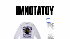 What Imnotatoy.com website looked like in 2018 (5 years ago)