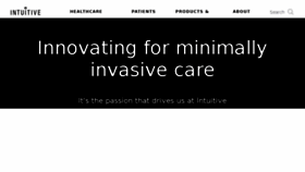 What Intuitivesurgical.com website looked like in 2018 (5 years ago)