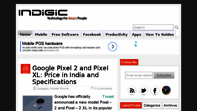 What Indigic.com website looked like in 2018 (5 years ago)