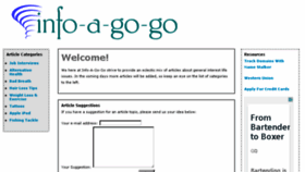 What Info-a-go-go.com website looked like in 2018 (5 years ago)