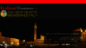 What Italianrenaissance.org website looked like in 2018 (5 years ago)