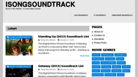 What Isongsoundtrack.com website looked like in 2018 (5 years ago)