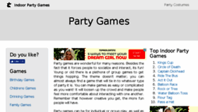 What Indoorpartygames.org website looked like in 2018 (5 years ago)