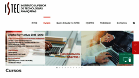 What Istec.pt website looked like in 2018 (6 years ago)