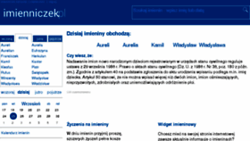 What Imienniczek.pl website looked like in 2018 (5 years ago)