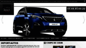 What Import-autos.fr website looked like in 2018 (5 years ago)