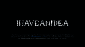 What Ihaveanidea.org website looked like in 2018 (5 years ago)