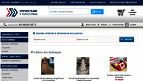 What Importadoenacional.com.br website looked like in 2018 (5 years ago)