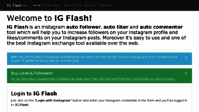 What Igflash.co website looked like in 2018 (5 years ago)