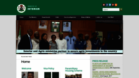 What Interior.gov.ng website looked like in 2018 (5 years ago)