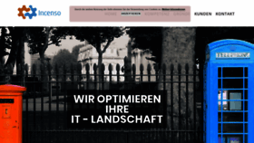 What Incenso.de website looked like in 2018 (5 years ago)