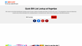 What Iinbinlist.com website looked like in 2018 (5 years ago)