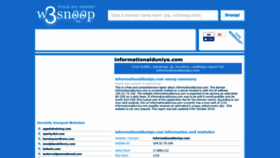 What Informationalduniya.com.w3snoop.com website looked like in 2018 (5 years ago)