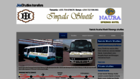 What Impala-shuttles.com website looked like in 2018 (5 years ago)