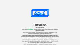What Intask.co website looked like in 2018 (5 years ago)