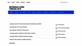What Informasiloker.com website looked like in 2018 (5 years ago)