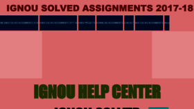 What Ignouhelpcenter.com website looked like in 2018 (5 years ago)