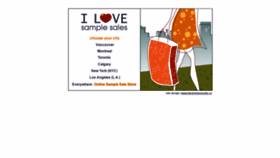 What Ilovesamplesales.com website looked like in 2018 (5 years ago)
