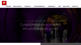 What Investor.zynga.com website looked like in 2018 (5 years ago)