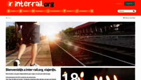 What Inter-rail.org website looked like in 2018 (5 years ago)