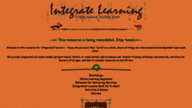 What Integratelearning.org website looked like in 2018 (5 years ago)