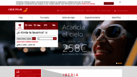 What Iberia.com website looked like in 2018 (5 years ago)