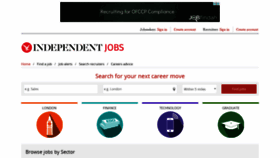 What Independentjobs.independent.co.uk website looked like in 2018 (5 years ago)