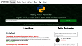 What Importpython.com website looked like in 2018 (5 years ago)
