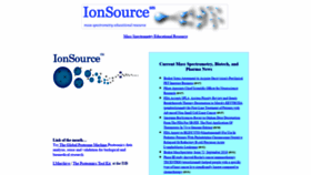 What Ionsource.com website looked like in 2018 (5 years ago)
