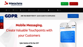 What Interactsms.com website looked like in 2018 (5 years ago)