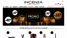 What Incenza.com website looked like in 2018 (5 years ago)