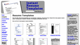 What Instantresumetemplates.com website looked like in 2018 (5 years ago)
