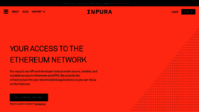 What Infura.io website looked like in 2019 (5 years ago)