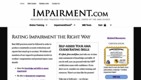 What Impairment.com website looked like in 2019 (5 years ago)