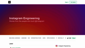 What Instagram-engineering.com website looked like in 2019 (5 years ago)
