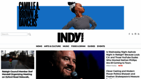 What Indyweek.com website looked like in 2019 (5 years ago)