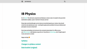 What Ibphysics.org website looked like in 2019 (5 years ago)