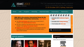 What Iswc2013.semanticweb.org website looked like in 2019 (5 years ago)