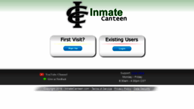 What Inmatecanteen.com website looked like in 2019 (5 years ago)