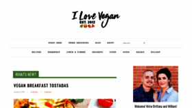 What Ilovevegan.com website looked like in 2019 (5 years ago)
