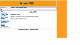 What Islam786.co.uk website looked like in 2019 (5 years ago)