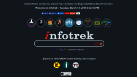 What Infotrek.info website looked like in 2019 (5 years ago)
